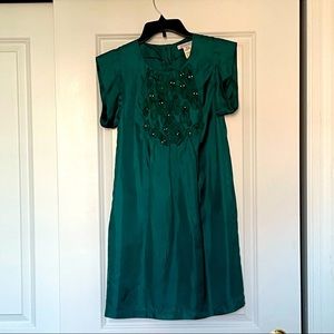 Paul & Joe 100% silk green dress